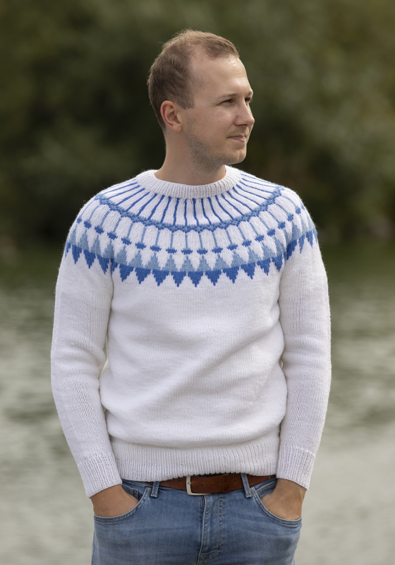 Kaprifol genser - Viking Design 2430-1A Kit - XS - XXL - Viking Trend Merino, fra Viking