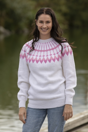 Kaprifol genser - Viking Design 2430-1B Kit - XS - XXL - Viking Trend Merino