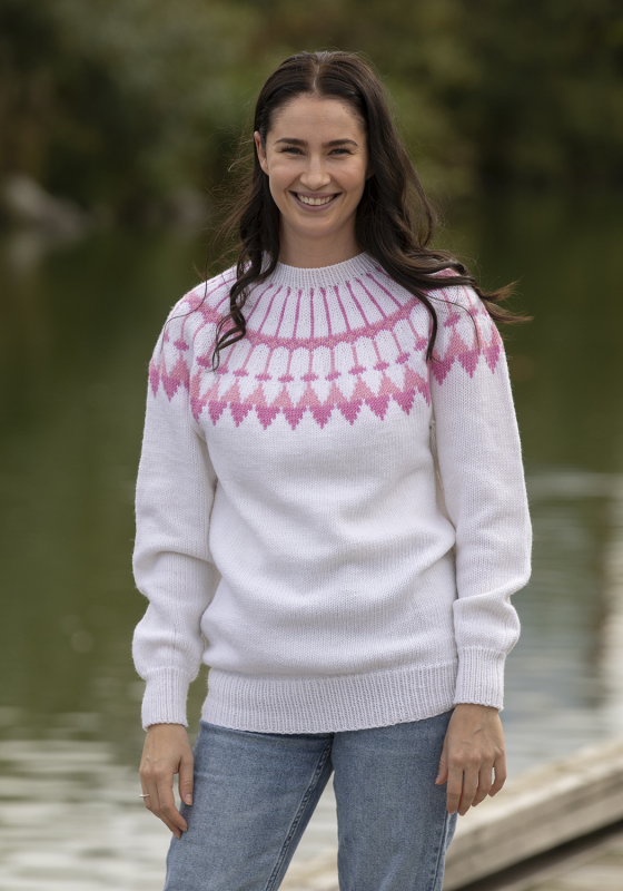 Kaprifol genser - Viking Design 2430-1B Kit - XS - XXL - Viking Trend Merino, fra Viking