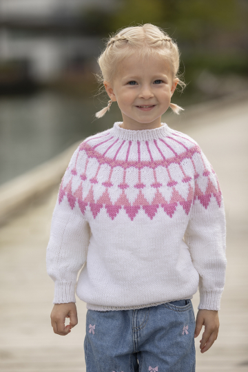 Kaprifol genser - Viking Design 2430-2A Kit - 2 - 12 år - Viking Trend Merino