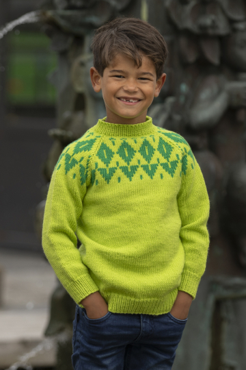 Lyngheia genser - Viking Design 2430-3D Kit - 2 - 12 år - Viking Trend Merino