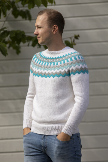 Røsslyng genser - Viking Design 2430-5A Kit - XS - XXL - Viking Trend Merino