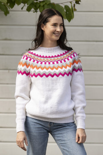 Røsslyng genser - Viking Design 2430-5B Kit - XS - XXL - Viking Trend Merino