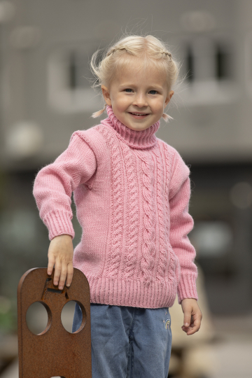 Liljeknopp genser - Viking Design 2430-7A Kit - 2 - 12 år - Viking Trend Merino