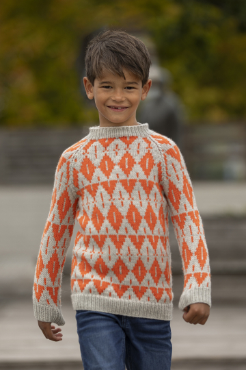 Lyngskogen genser - Viking Design 2430-8 Kit - 2 - 12 år - Viking Trend Merino