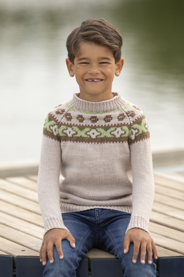 Marihånd genser - Viking Design 2430-9B Kit - 2 - 12 år - Viking Trend Merino