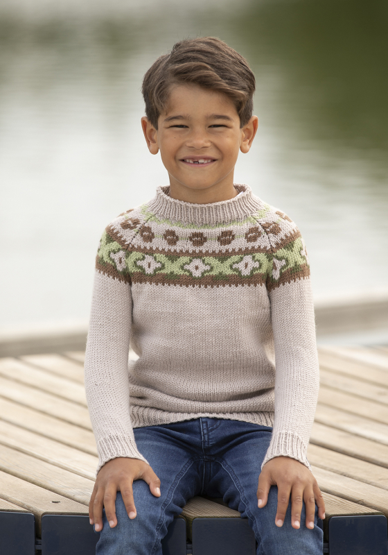 Marihånd genser - Viking Design 2430-9B Kit - 2 - 12 år - Viking Trend Merino, fra Viking