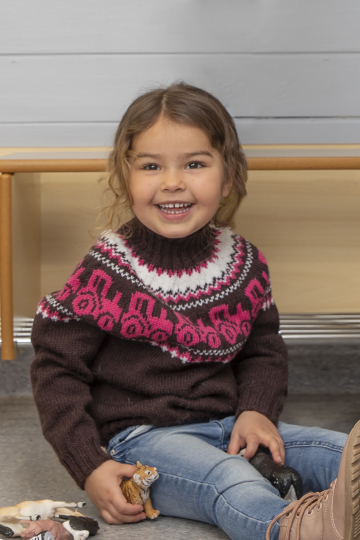 Traktor genser  - Viking Design 2110-5C Kit - 2 - 12 år - Viking Frøya