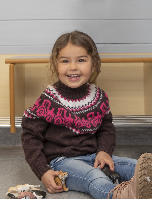 Traktor genser - Viking Design 2110-5C Kit - 2 - 12 år - Viking Frøya, fra Viking