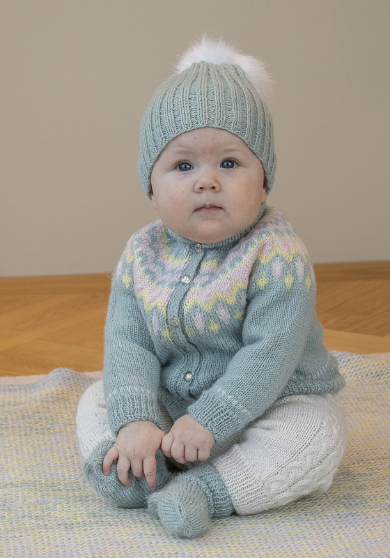 Linde sæt - Viking Design 2506-2B Kit - 1 - 24 mdr - Viking Baby ull, fra Viking