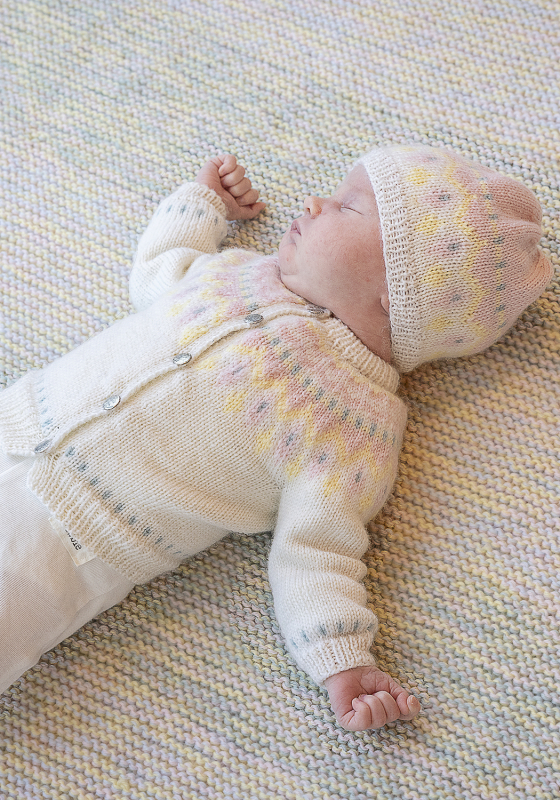 Linde genser og hue - Viking Design 2506-2D Kit - 1 - 24 mdr - Viking Baby ull, fra Viking