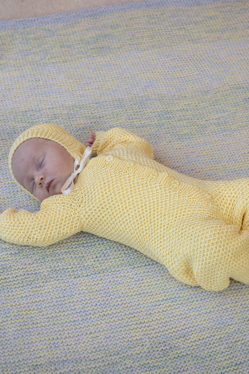 Honey dragt, hue og tøfler - Viking Design 2506-5 Kit - 1 - 12 mdr - Viking Baby ull