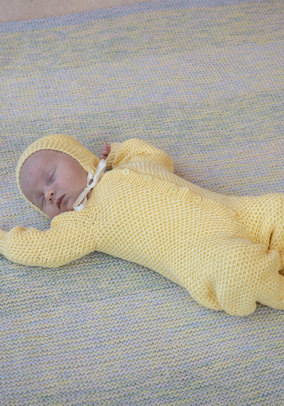 Honey dragt, hue og tøfler - Viking Design 2506-5 Kit - 1 - 12 mdr - Viking Baby ull, fra Viking