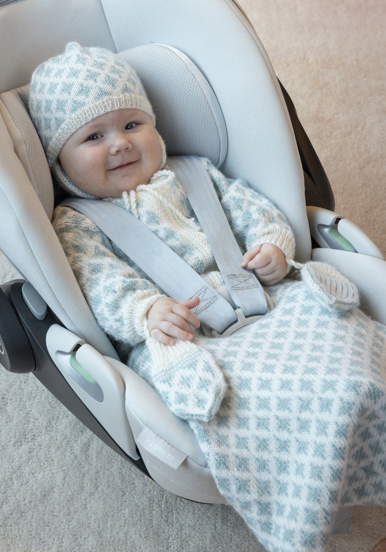 Mølle kørepose, hue og vanter - Viking Design 2506-6 Kit - 1 - 12 mdr - Viking Baby ull, fra Viking