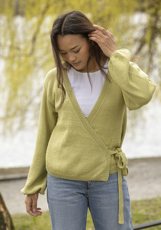 Slå om cardigan - Viking Design 2610-1B Kit - XXS-XXL - Viking Bamboo, fra Viking