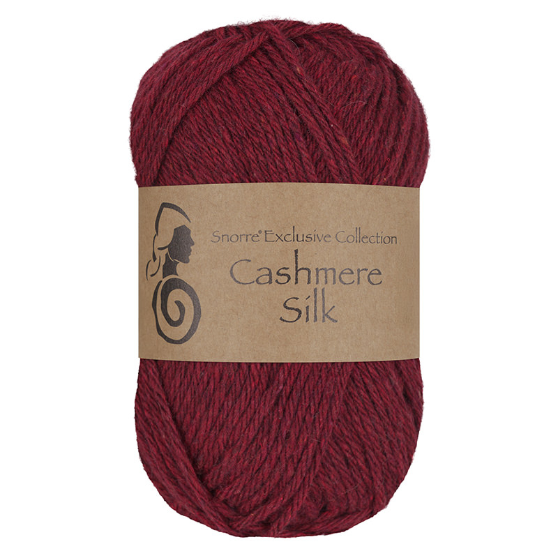 Viking Snorre Cashmere Silk - 655 Rødvin, Kashmir/silke, fra Viking