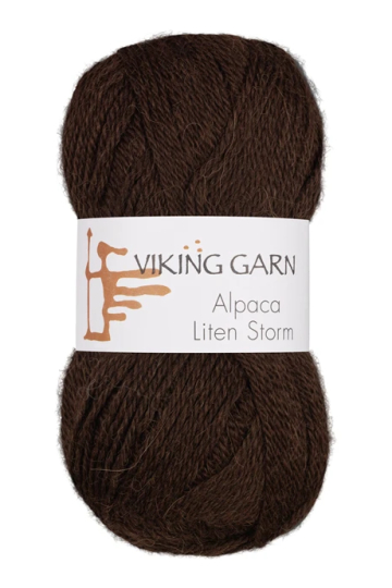 Viking Alpaca Liten Storm 718 Mørk brun