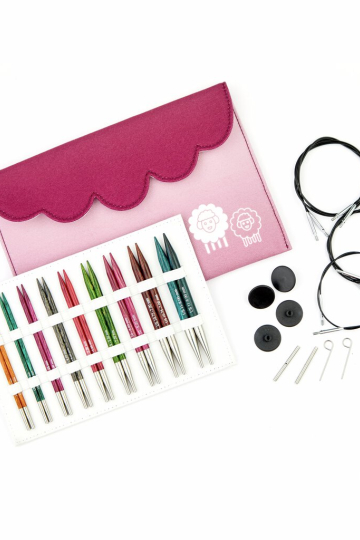 KnitPro Dreamz Udskiftelige rundpindesæt Delux 3.0-8.0 mm