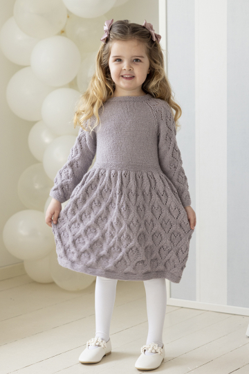 Lotus kjole - Viking Design 2607-2 Kit - 2 - 12 år - Viking Alpaca Lille Storm