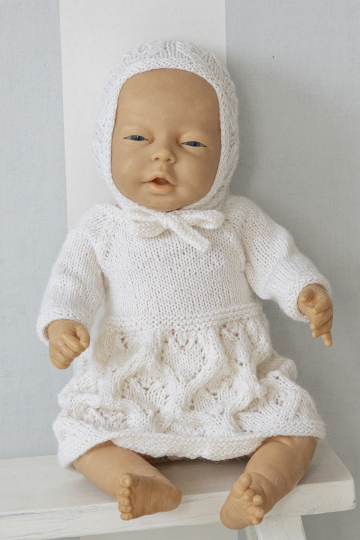 Lotus dukkekjole - Viking Design 2607-3 Kit -  baby born - Viking Alpaca Lille Storm