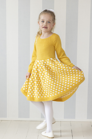 Olivia kjole - Viking Design 2607-4B Kit - 1 - 12 år - Viking Alpaca Lille Storm