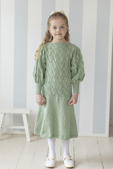 Tjørme kjole - Viking Design 2607-7A Kit - 2 - 12 år - Viking Alpaca Lille Storm