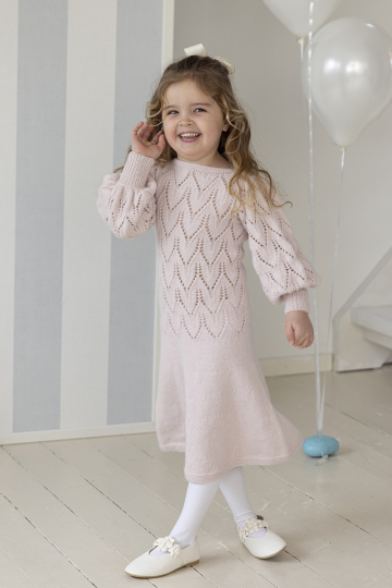 Tjørme kjole - Viking Design 2607-7B Kit - 2 - 12 år - Viking Alpaca Lille Storm