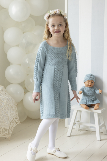 Julie kjole - Viking Design 2607-10A Kit - 1 - 12 år - Viking Alpaca Lille Storm
