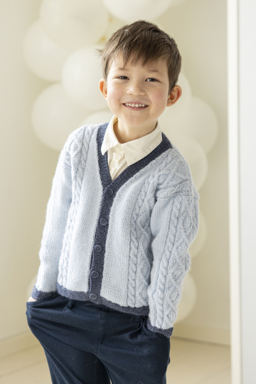 Snore cardigan - Viking Design 2607-16 Kit - 2 - 12 år - Viking Alpaca Lille Storm