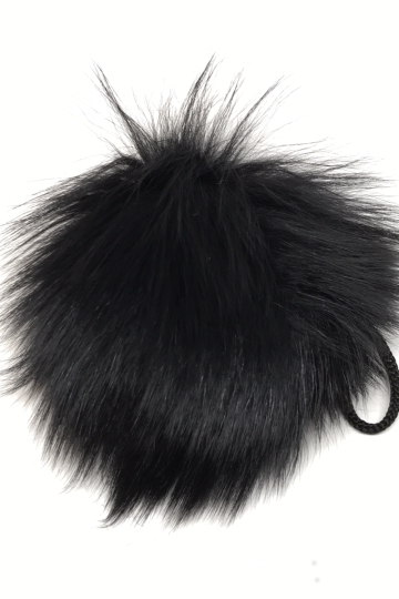 Pompon Kvast Kaninhår 60 mm - Sort