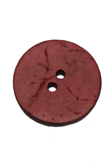 Kokos Knap 15 mm Rød