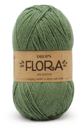 DROPS Flora Unicolor 15 Grøn