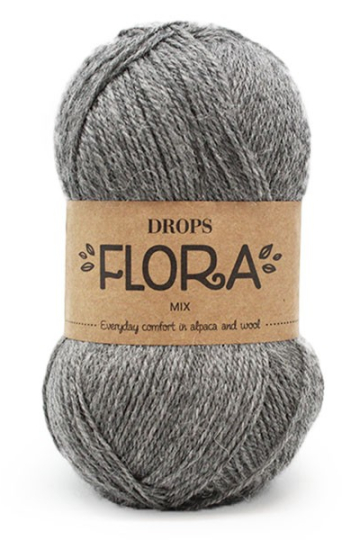 DROPS Flora 04 Mellemgrå Mix 