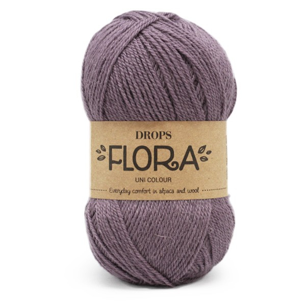 Billede af DROPS Flora Unicolor 09 Ametyst, Uldgarn/Alpacagarn, fra DROPS Design