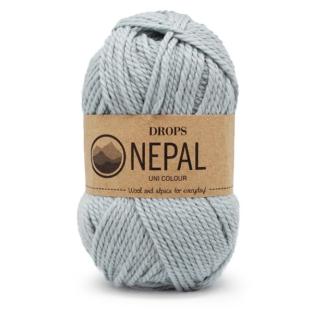DROPS Nepal Unicolor 7120 Lys Grågrøn