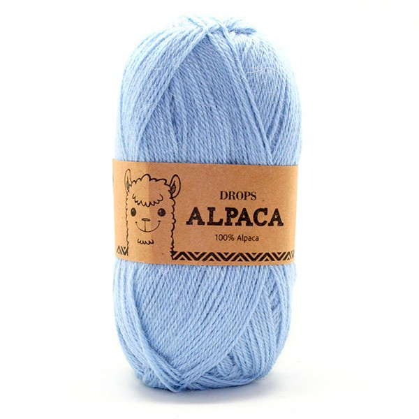 DROPS Alpaca Unicolor 6205 Lyseblå